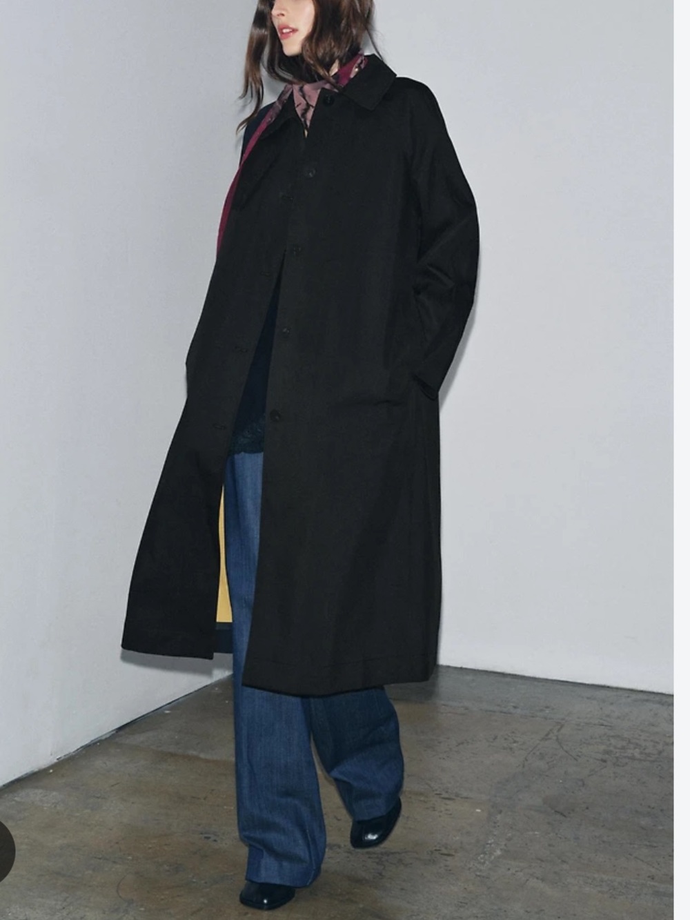 Zara ZW COLLECTION LIMITED EDITION LONG BUTTON TRENCH COAT